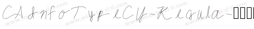 CA InfoTypeCY-Regula字体转换